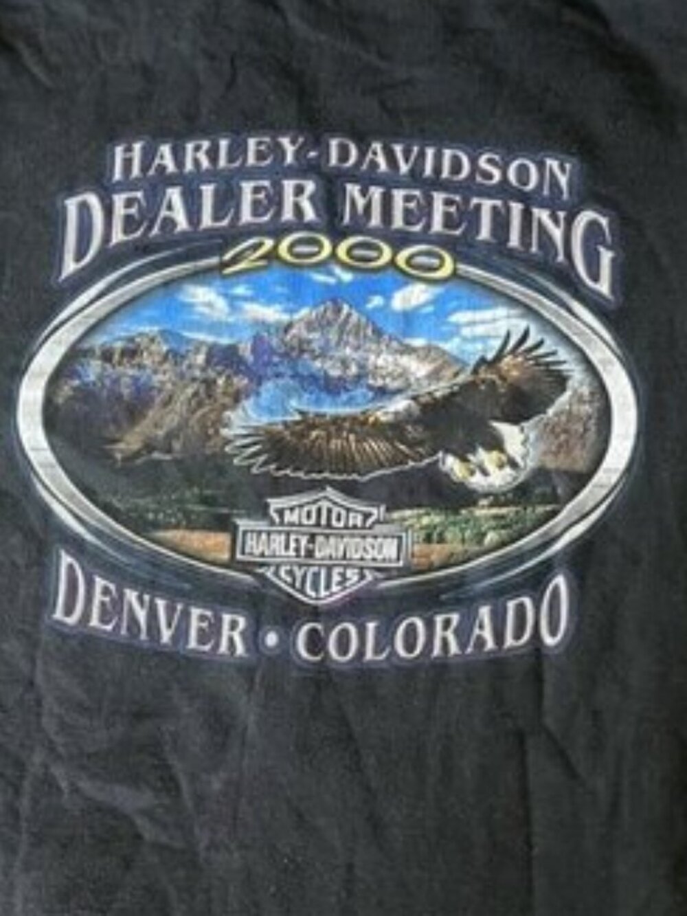 Vintage Harley Davidson Denver Colorado Dealer Meeting 2000 T Shirt Mens 2XL